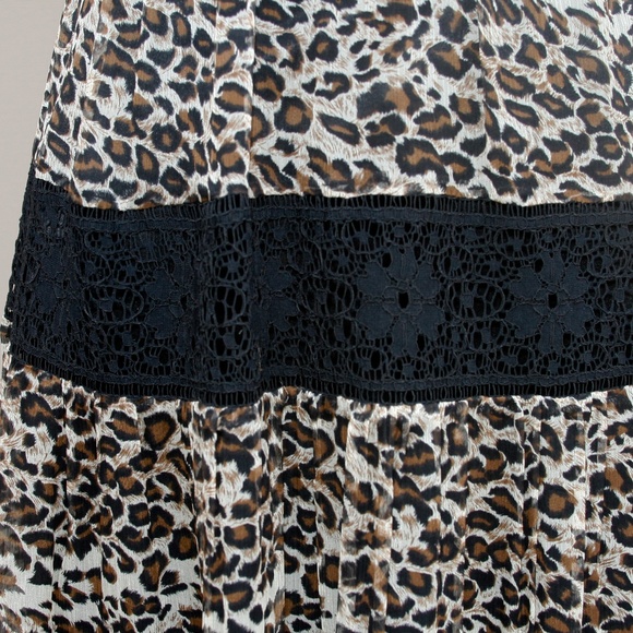 Designer Sue Wong Leopard Embellished Silk Dress 4 - Picture 5 of 8